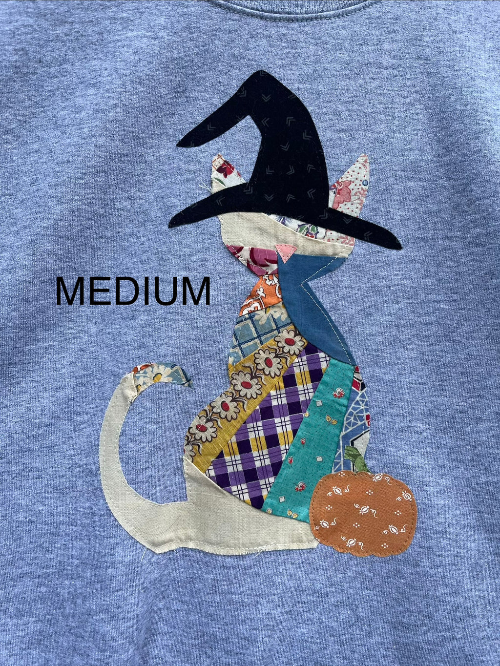 Witchy Vintage Quilt Cat Sweatshirt M,L,XL