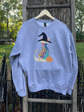 Witchy Vintage Quilt Cat Sweatshirt M,L,XL