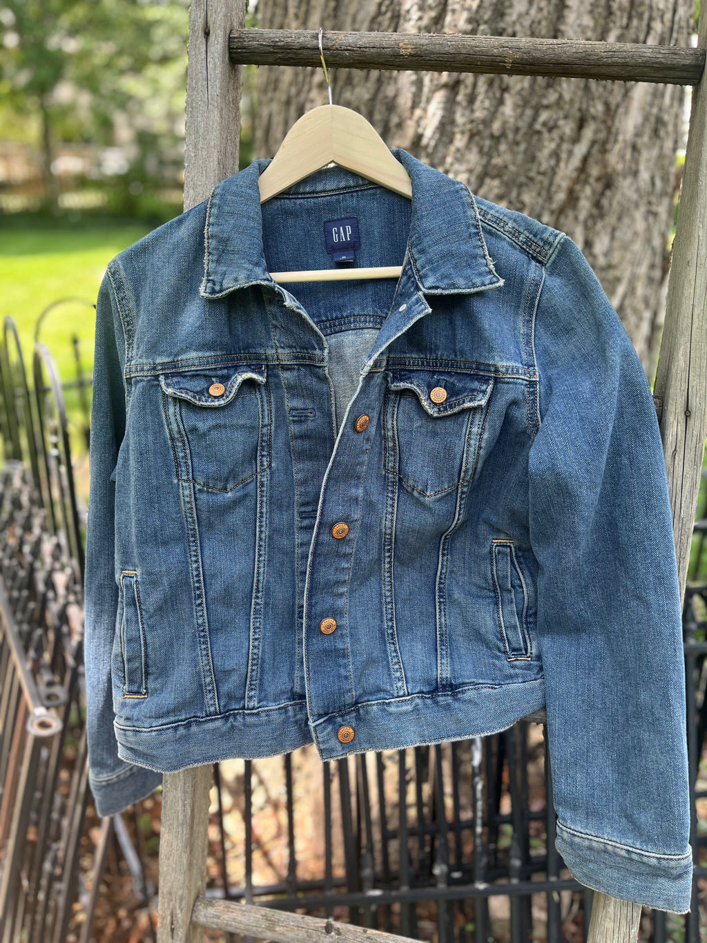 Up-cycled Denim Jacket XL