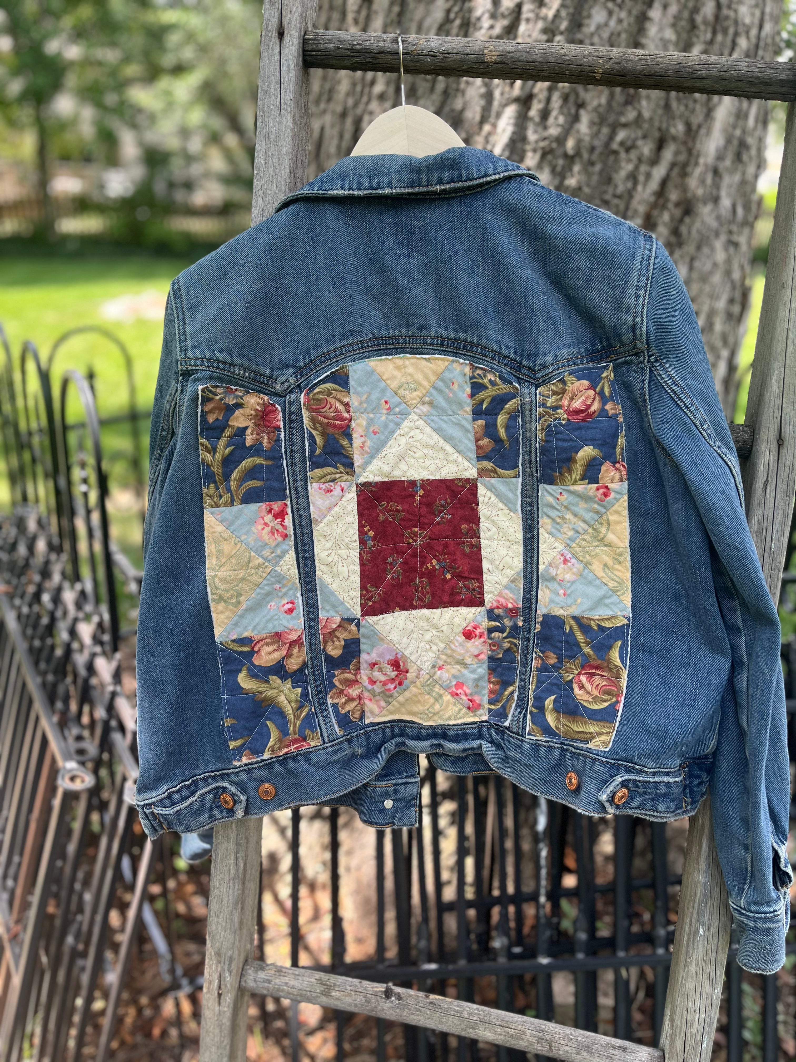 Up-cycled Denim Jacket XL