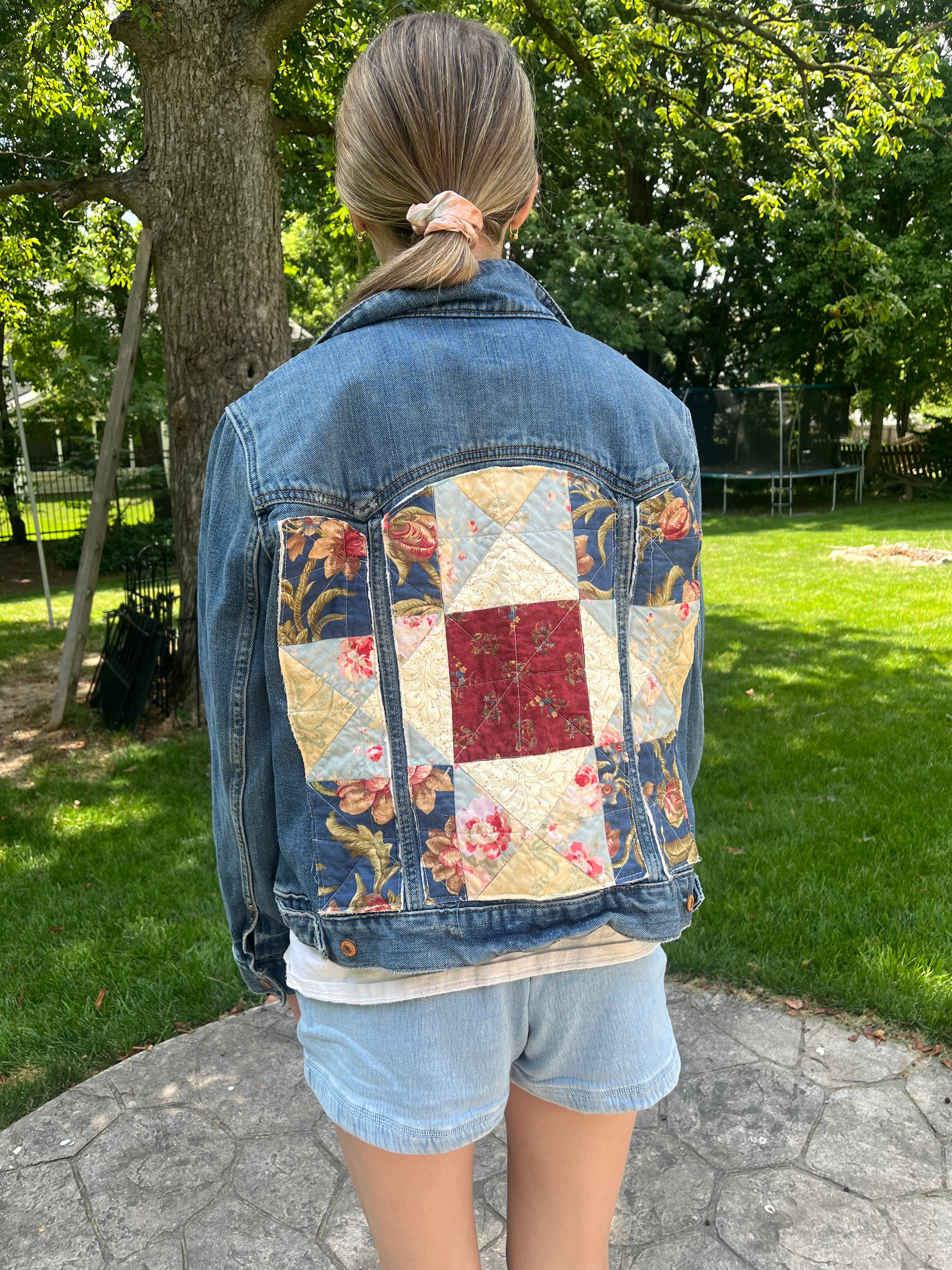 Up-cycled Denim Jacket XL