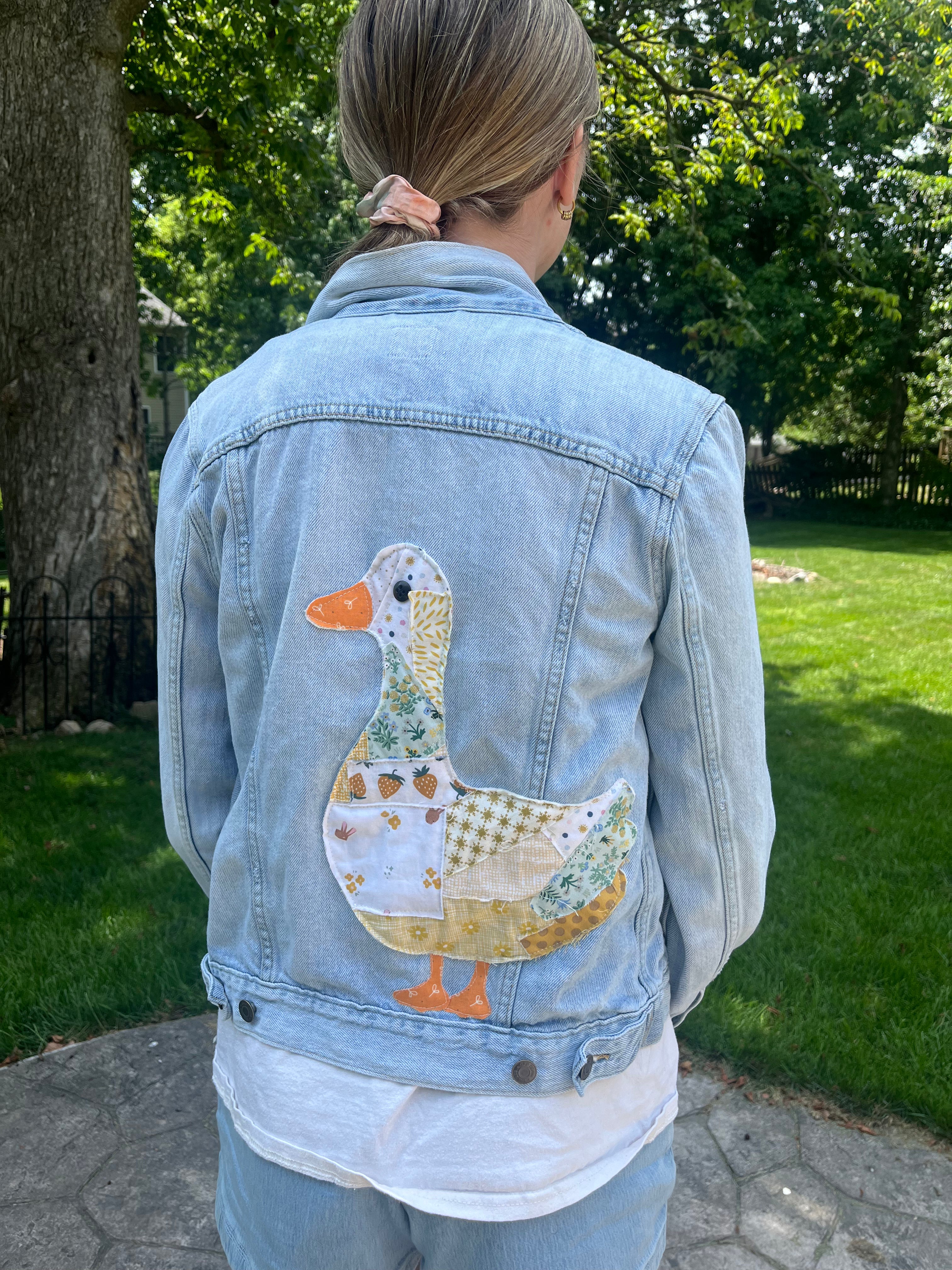 Size Small Denim Jacket with Goose