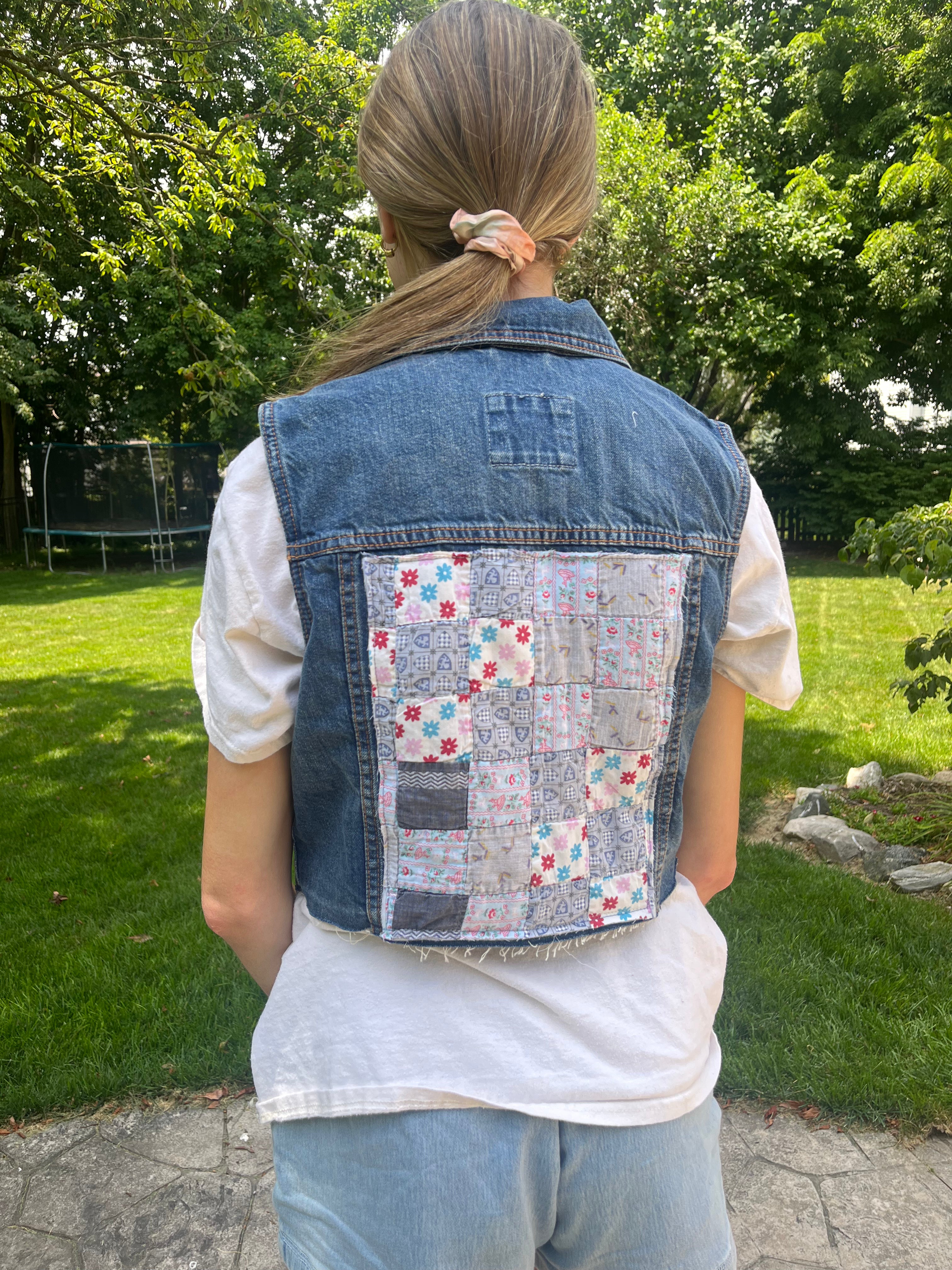 Up-cycled Small Denim Vest