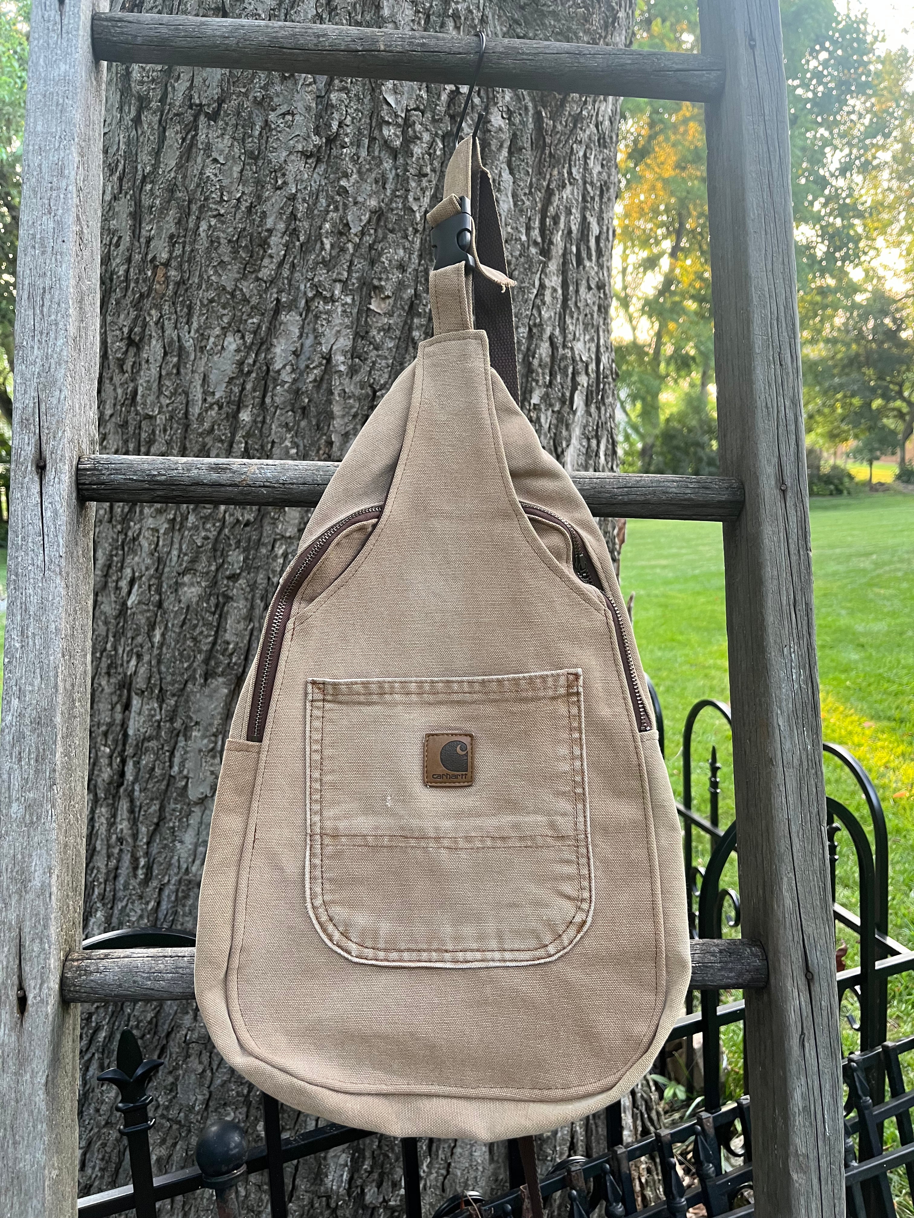Up-cycled workwear sling bag