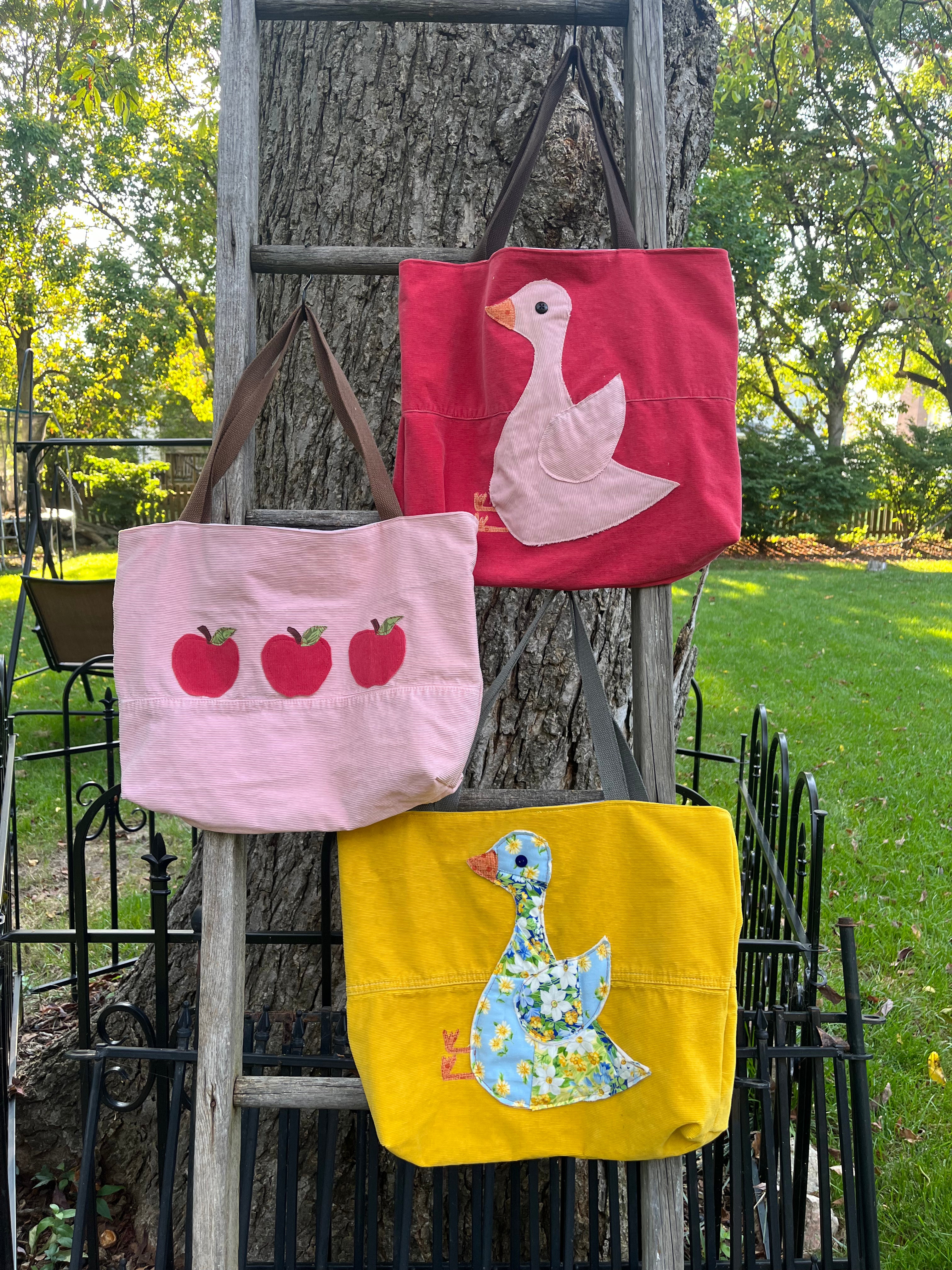 Up-cycled Corduroy Totes