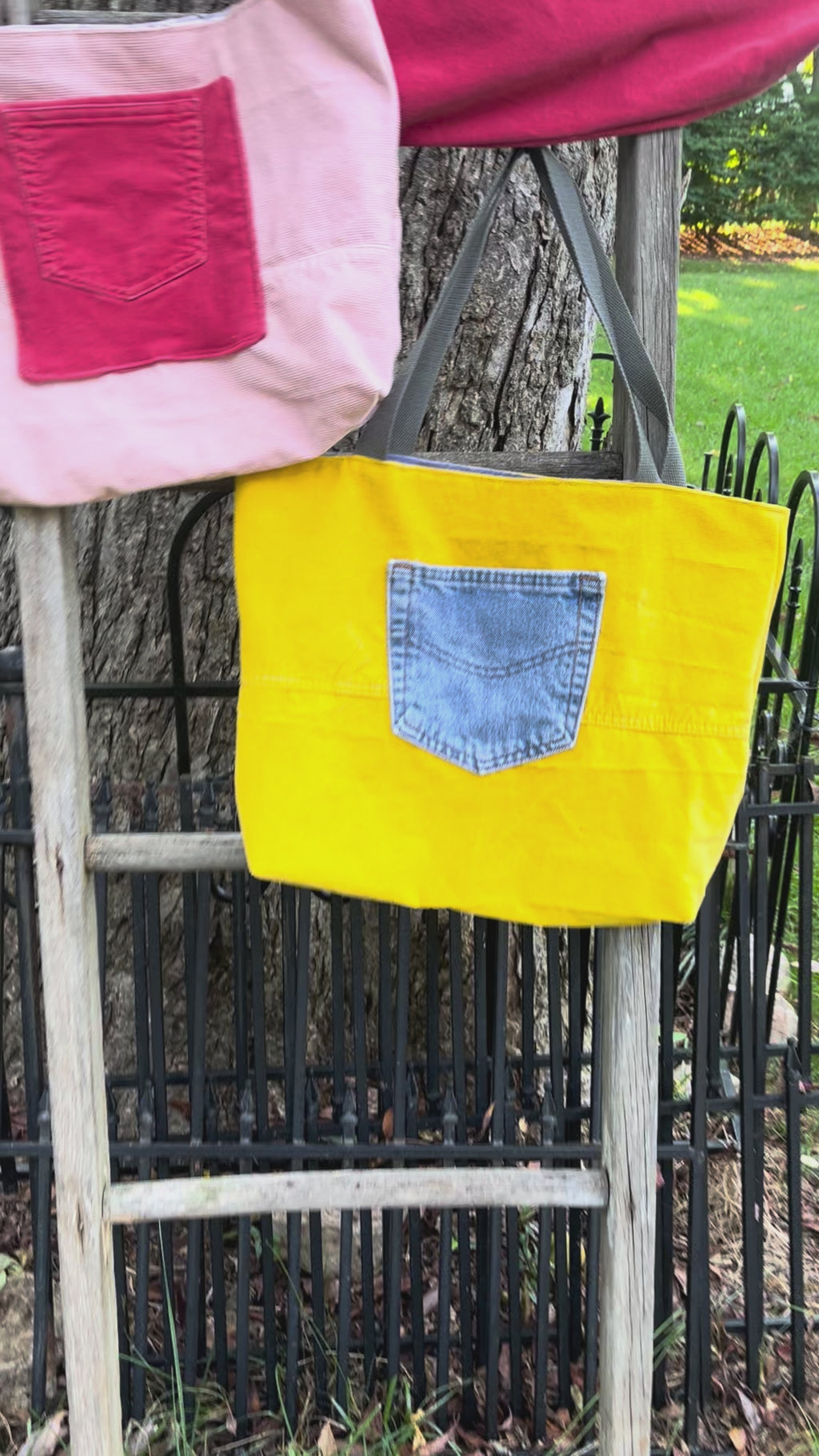 Up-cycled Corduroy Totes